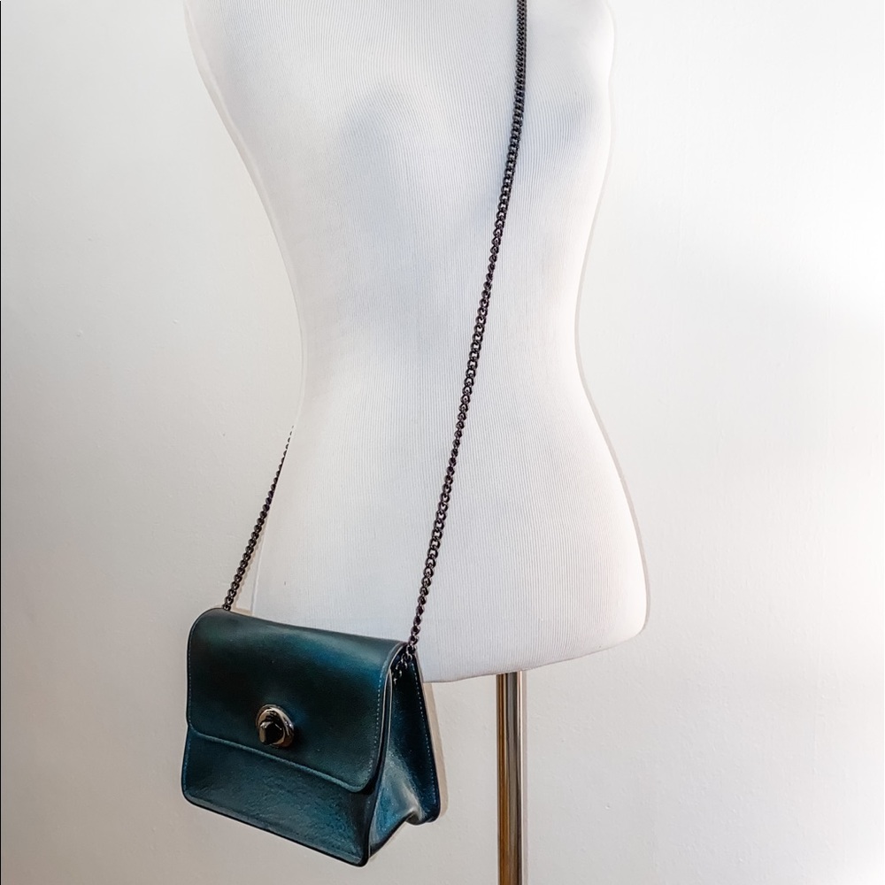 Dark Green Coach Crossbody Purse